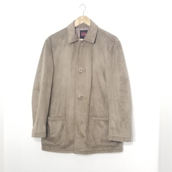 💕Massimo Light Brown Faux Suede Petite Coat Comfy Warm Winter Jacket Size Small - Picture 1 of 10